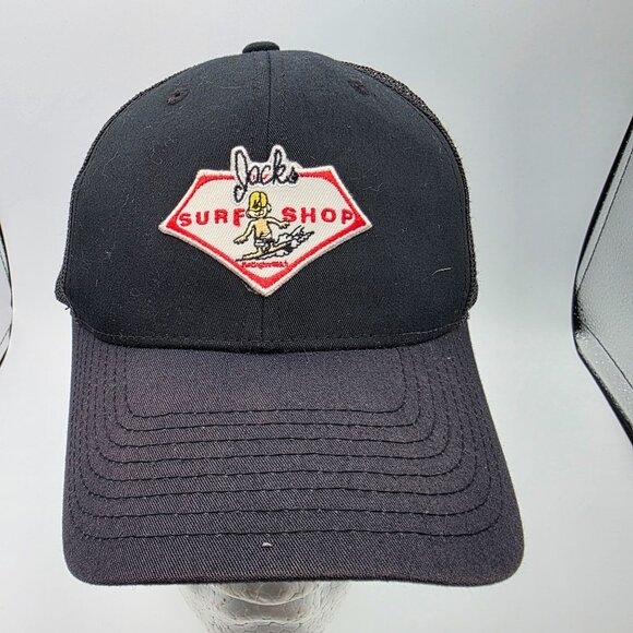 Jacks Surf Shop Black Mesh Trucker Hat Adjustable Snapback Cap Casual Outdoors - Picture 1 of 9